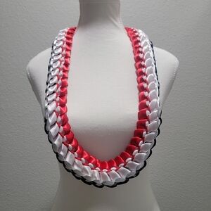 American Flag Colors Inspired Graduation Lei